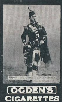 1902 Ogden's General Interest Series C #88 Piper, Highland Light Infantry Front