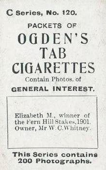 1902 Ogden's General Interest Series C #120 Elizabeth M Back