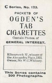1902 Ogden's General Interest Series C #123 Kilmarnock II Back