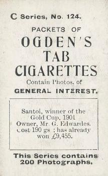 1902 Ogden's General Interest Series C #124 Santoi Back