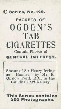1902 Ogden's General Interest Series C #129 Henry Irving Back