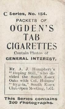 1902 Ogden's General Interest Series C #154 Hoping Still Back