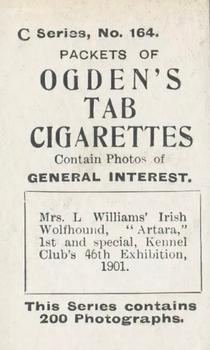 1902 Ogden's General Interest Series C #164 Artara Back