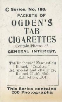 1902 Ogden's General Interest Series C #166 Tsaritsa Back