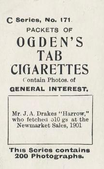 1902 Ogden's General Interest Series C #171 Harrow Back