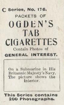 1902 Ogden's General Interest Series C #176 On a British Submarine Back