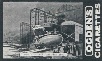 1902 Ogden's General Interest Series C #177 Launch of a Submarine Boat Front