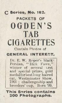 1902 Ogden's General Interest Series C #182 Dick Fawe Back