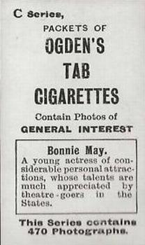 1902 Ogden's General Interest Series C #305 Bonnie May Back