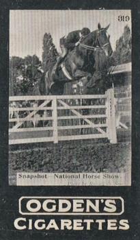 1902 Ogden's General Interest Series C #319 Snapshot – National Horse Show Front