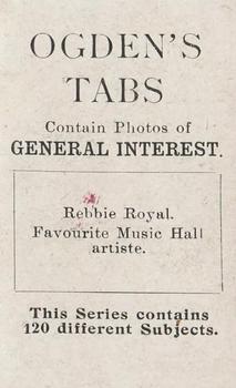 1902 Ogden's General Interest Series C #C26 Rebbie Royal Back