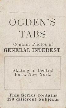 1902 Ogden's General Interest Series C #C70 Skating in Central Park Back