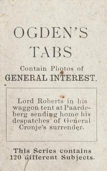 1902 Ogden's General Interest Series C #C82 Lord Roberts Back