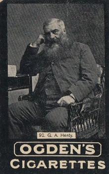1902 Ogden's General Interest Series C #C92 G. A. Henty Front