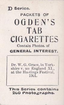 1902 Ogden's General Interest Series D #175 W.G. Grace Back