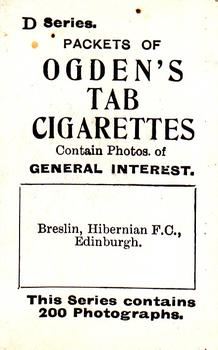1902 Ogden's General Interest Series D #177 Bernard Breslin Back