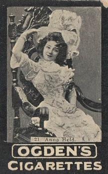 1902 Ogden's General Interest Series E #21 Anna Held Front