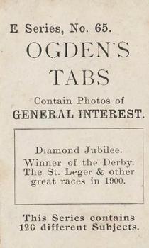 1902 Ogden's General Interest Series E #65 Diamond Jubilee Back