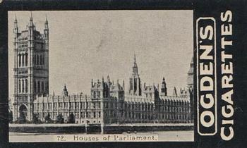 1902 Ogden's General Interest Series E #72 Houses of Parliament Front