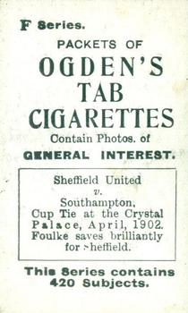1902 Ogden's General Interest Series F #5 Foulke Saves Back