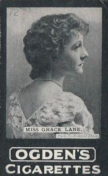 1902 Ogden's General Interest Series F #72 Miss Grace Lane Front
