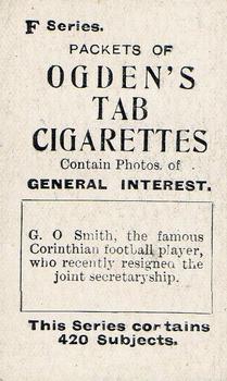 1902 Ogden's General Interest Series F #155 G. O. Smith Back