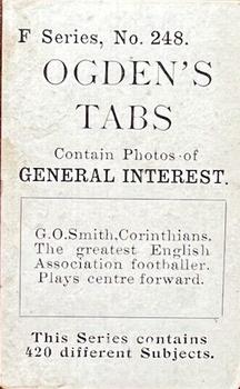1902 Ogden's General Interest Series F #248 G. O. Smith Back