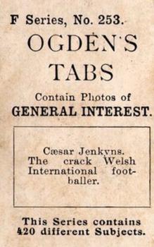 1902 Ogden's General Interest Series F #253 Caesar Jenkyns Back