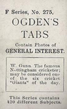 1902 Ogden's General Interest Series F #275 William Gunn Back