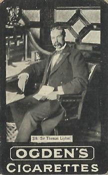 1902 Ogden's General Interest Series F #319 Sir Thomas Lipton Front