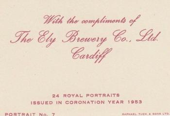 1953 Ely Brewery Co Ltd - Royal Portraits #7 Prince Charles / Princess Anne Back