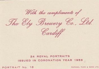 1953 Ely Brewery Co Ltd - Royal Portraits #16 Princess Anne Back