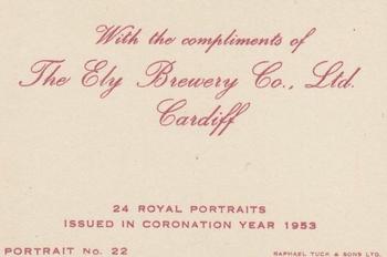 1953 Ely Brewery Co Ltd - Royal Portraits #22 Queen Elizabeth II Back