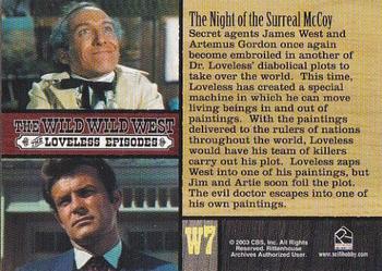 2003 Rittenhouse The Wild Wild West Expansion Set: The Dr. Loveless Episodes #W7 The Night of the Surreal McCoy Back