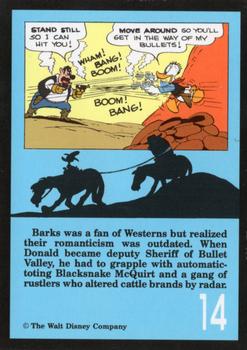 1992 Gladstone Carl Barks Heroes and Villains #14 Blacksnake McQuirt Back