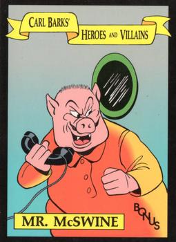 1992 Gladstone Carl Barks Heroes and Villains #BONUS Mr. McSwine Front