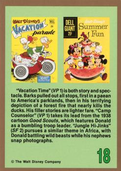 1994 Gladstone Carl Barks Donald Duck Adventures #18 Vacation Parade 1, 1950 and Summer Fun 2, 1959 Back