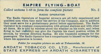 1938 Ardath Empire Flying-Boat #2 Radio Operator Back
