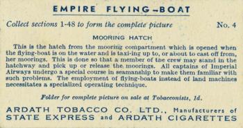 1938 Ardath Empire Flying-Boat #4 Mooring hatch Back