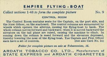 1938 Ardath Empire Flying-Boat #9 Control Room Back