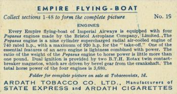 1938 Ardath Empire Flying-Boat #19 Engines Back