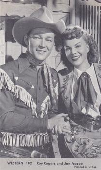 1959 Nu-Cards TV Western Stars #102 Jane Frazee / Roy Rogers Front
