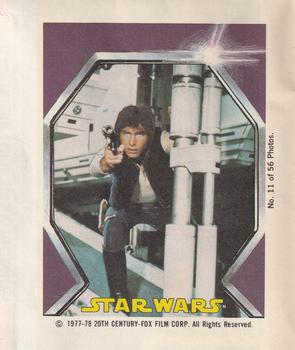 1978 Topps Star Wars Sugar Free Bubble Gum Wrappers #11 Han Solo Front