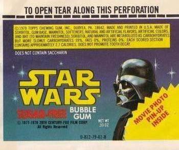1978 Topps Star Wars Sugar Free Bubble Gum Wrappers #35 Stormtrooper Back