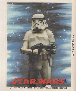1978 Topps Star Wars Sugar Free Bubble Gum Wrappers #35 Stormtrooper Front