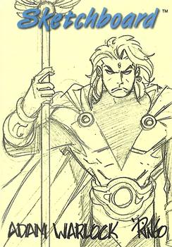 1998 Marvel Creators Collection - Sketchboards Yellow #20 Adam Warlock Front