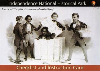 2013 Independence National Historical Park: Heroes of the Underground Railroad #NNO Checklist and Instruction Card Front