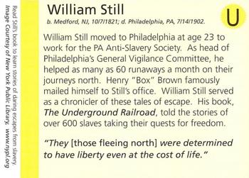 2013 Independence National Historical Park: Heroes of the Underground Railroad #NNO William Still Back