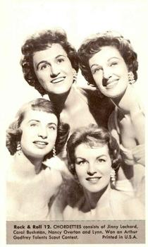 1959 Nu-Cards Rock & Roll #12 The Chordettes Front