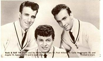 1959 Nu-Cards Rock & Roll #19 Dion and the Belmonts Front
